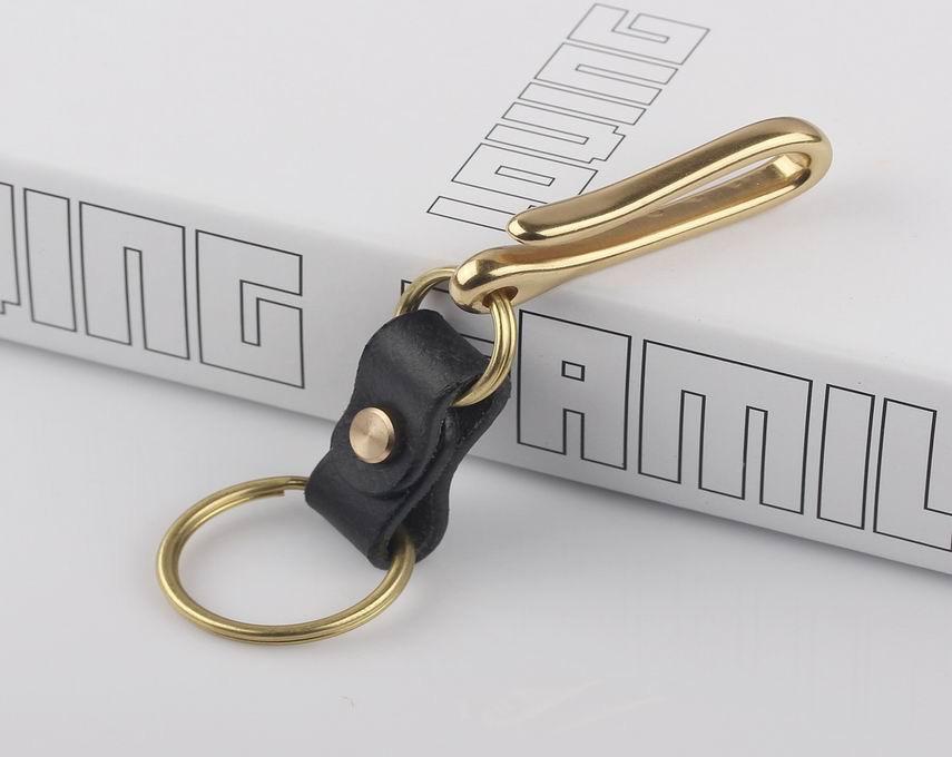 Solid Brass Belt Clip Belt Key Holder Keychains Keyrings, Fits Belt Width -  40mm