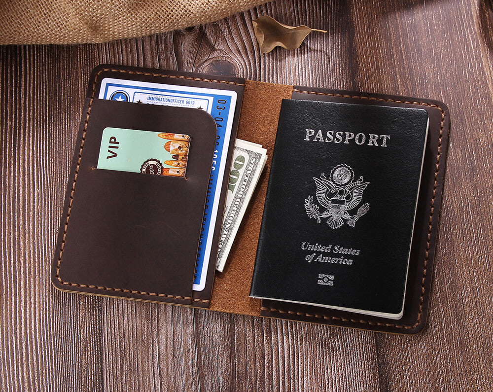 Custom Passport Cover Monogram Leather Passport Holder Full 