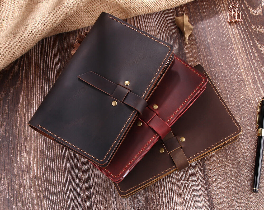 A6 Pu Leather Binder Budget 6 Ring Notebook With Stylish Design