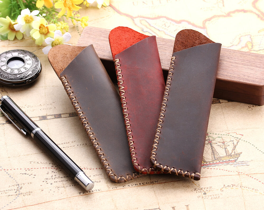 Leather Pencil Case,leather Pen Holder,leather Pen Case,leather
